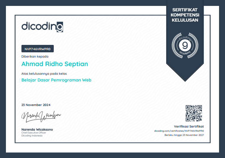 Tailwind Certificate